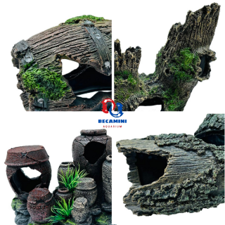 Mô hình phụ kiện tiểu cảnh trang trí bể cá, terrarium, sen đá ,trang trí thủy sinh